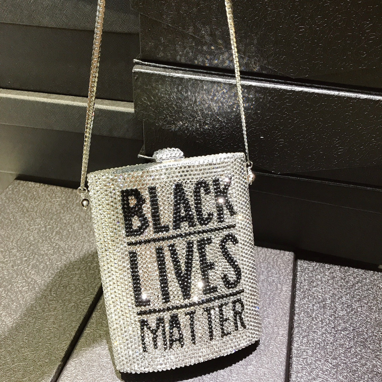 Glam BLM Diamond Clutch