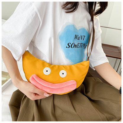 Lindo bolso amarillo de pato de pico grande
