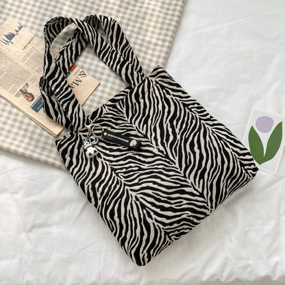 Zebra-Tragetasche aus Canvas