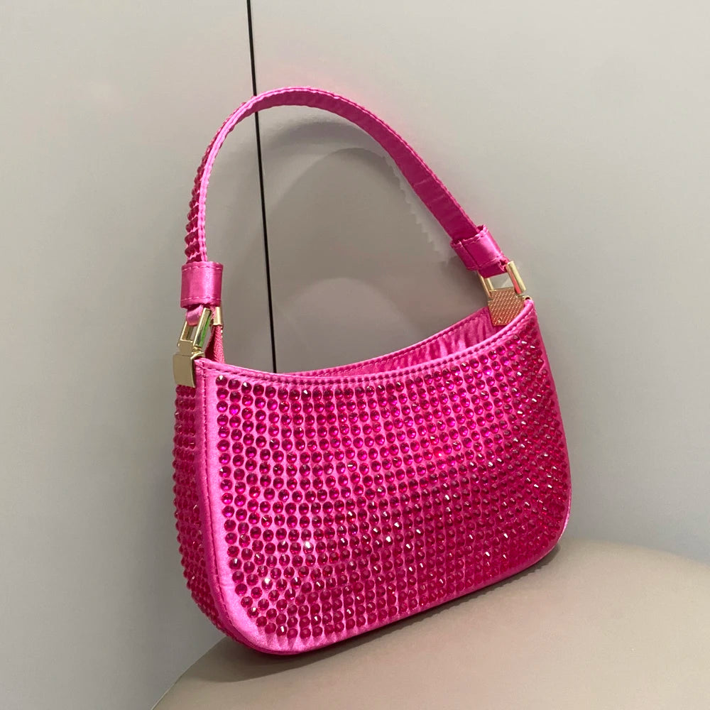 Rhinestones Designer Hobo