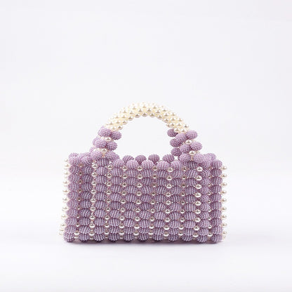 Bolso de perlas con forma de bola de arándano