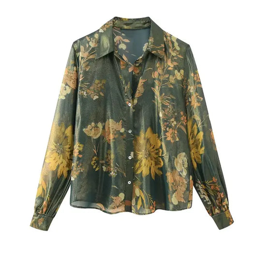 Conjunto de 2 piezas de falda midi con estampado de moda para mujer, cuello vuelto, manga larga, top corto ajustado, trajes para mujer