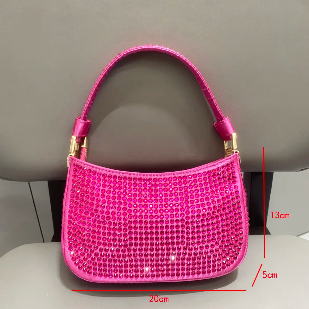 Rhinestones Designer Hobo