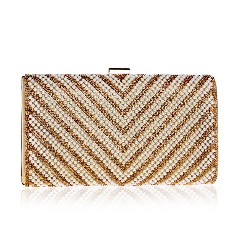 Diamonds Metal Rhinestones Beading Clutch