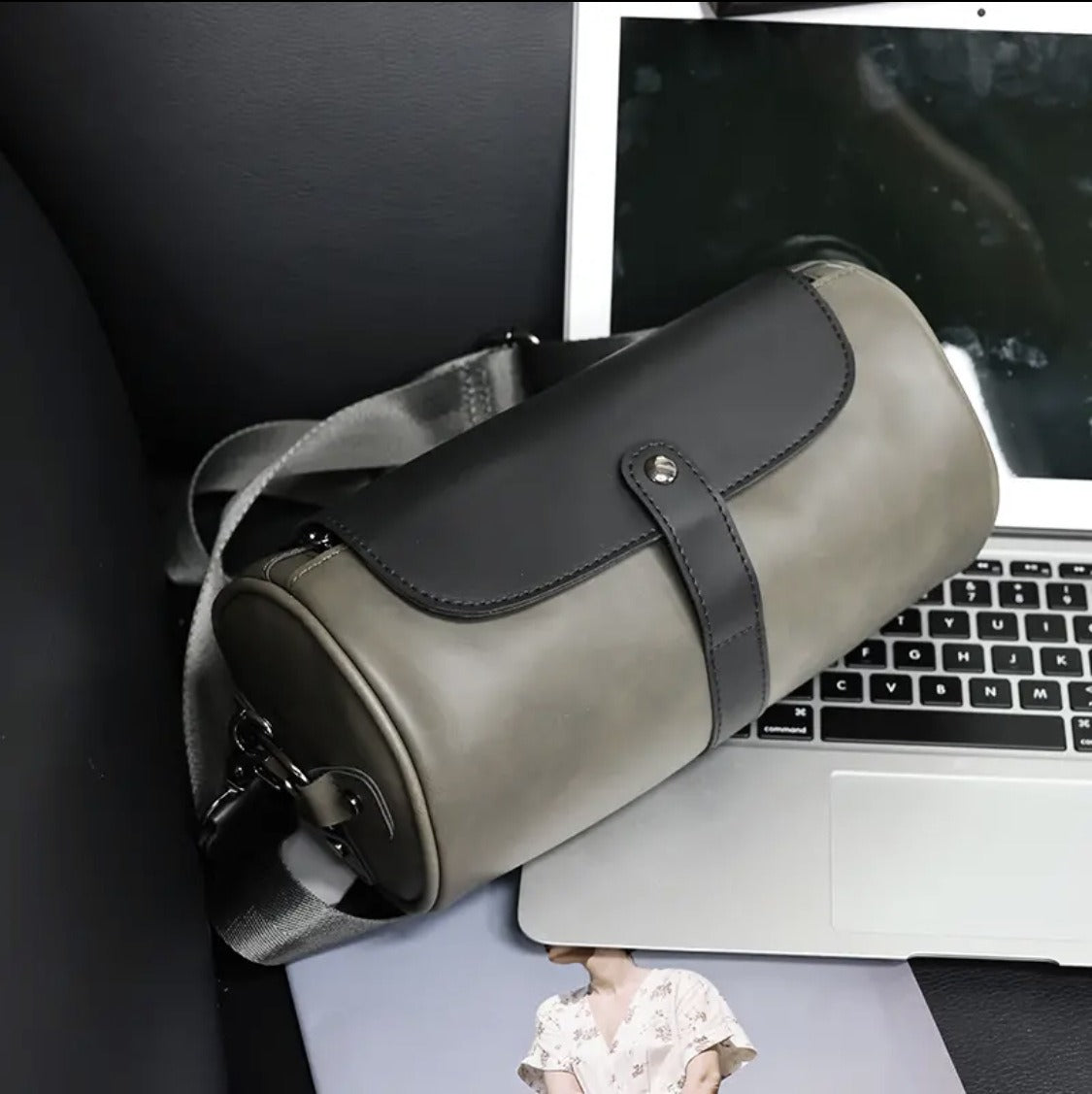 Fashionable Single Shoulder Cylinder Bag Retro Trendy and Personalized Creative Cylinder Bag - BAGMODA