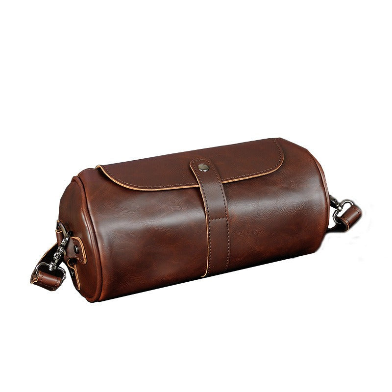 Fashionable Single Shoulder Cylinder Bag Retro Trendy and Personalized Creative Cylinder Bag - BAGMODA