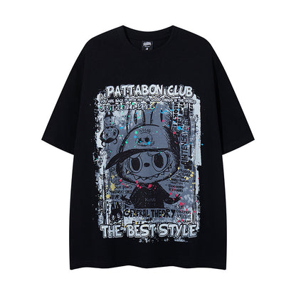 Camiseta de dibujos animados divertida y de moda