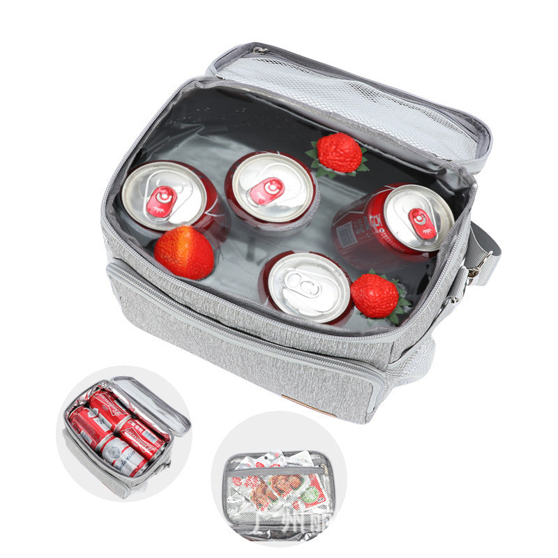 Aluminum film waterproof and heat-insulating portable lunch box