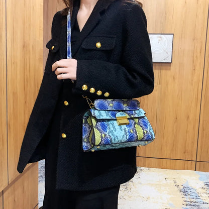 Vivid Charm Snakeskin Bag - BAGMODA
