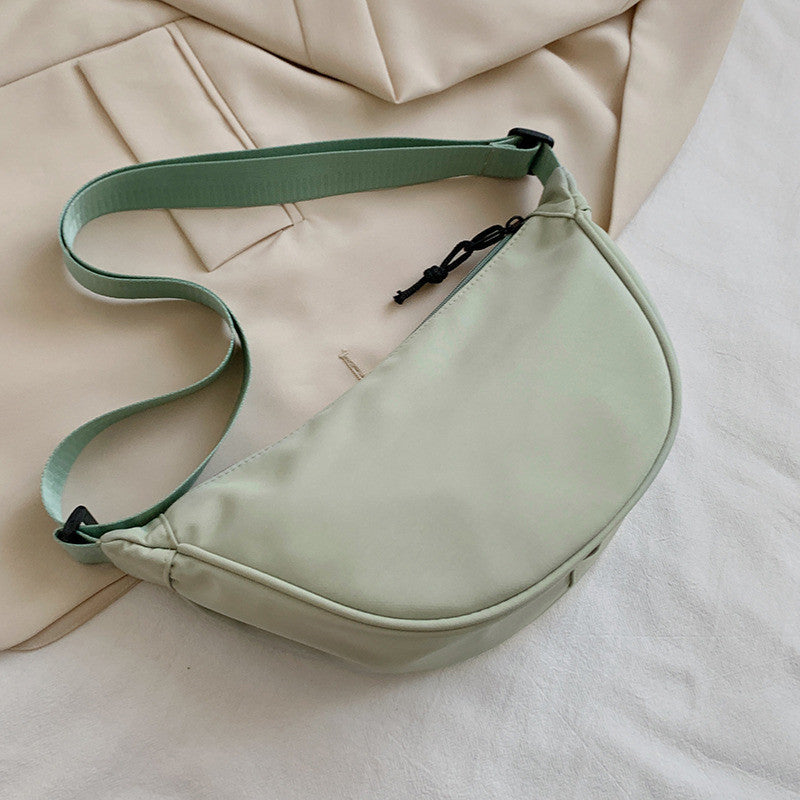Nylon Bag Women's New Trendy Korean Version Fashion Simple One Shoulder Net Red Large Capacity Messenger Waist Bag