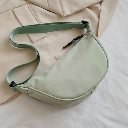 Nylon Bag Women's New Trendy Korean Version Fashion Simple One Shoulder Net Red Large Capacity Messenger Waist Bag - BAGMODA