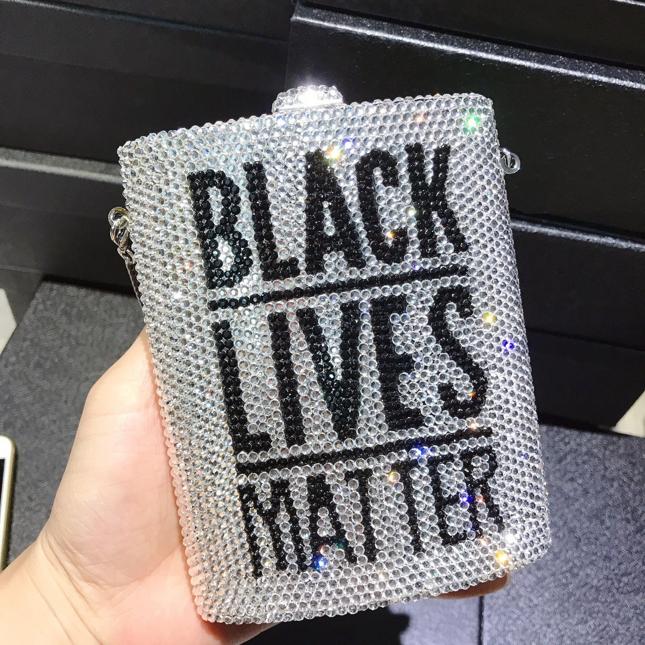 Glam BLM Diamond Clutch