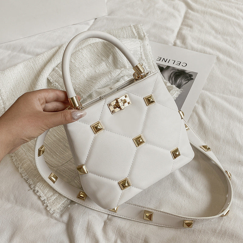 RivetGlow Vertical Bucket Bag