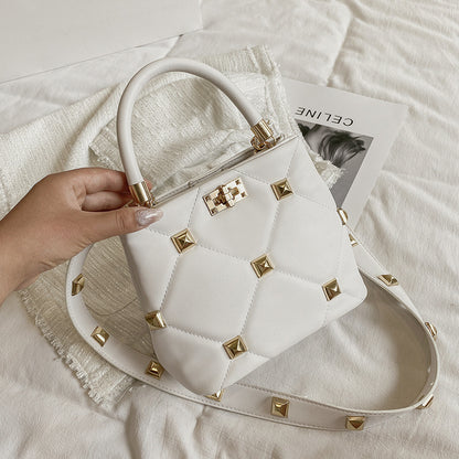 RivetGlow Vertical Bucket Bag - BAGMODA