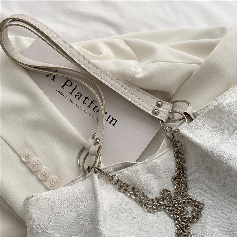 Embossed Chain Tote Bag