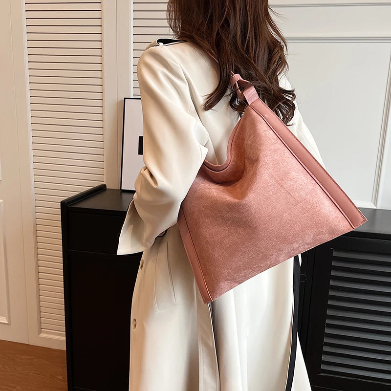 Winter Chic Leather Shoulder Bag