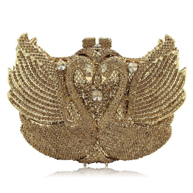 Swan Elegance Diamond Clutch