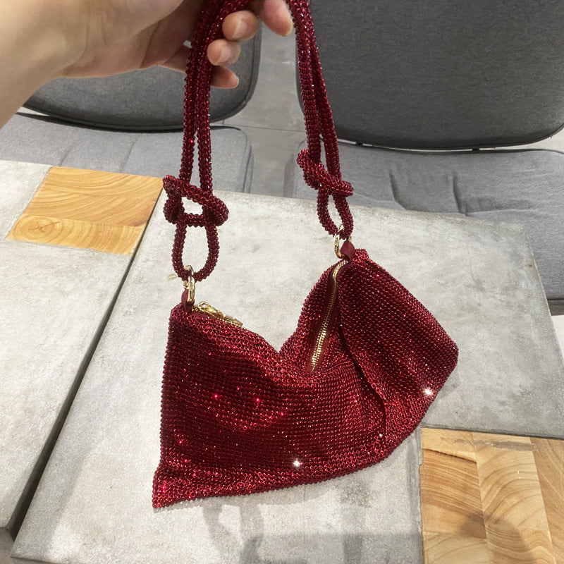 GlitzGlow Rhinestone Underarm Bag