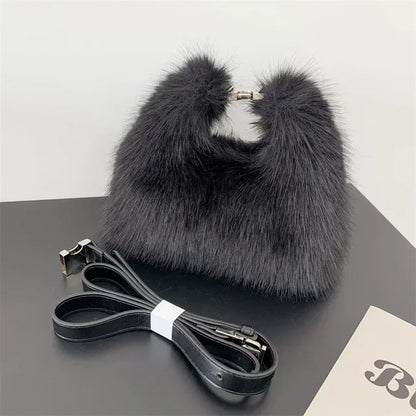 Furry Chic Shoulder Bag - BAGMODA