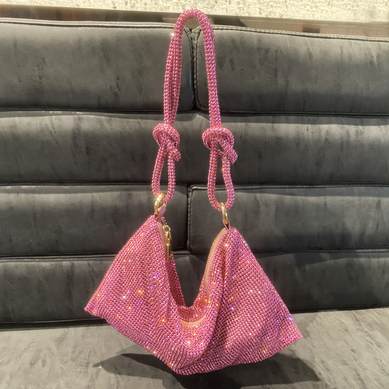 GlitzGlow Rhinestone Underarm Bag