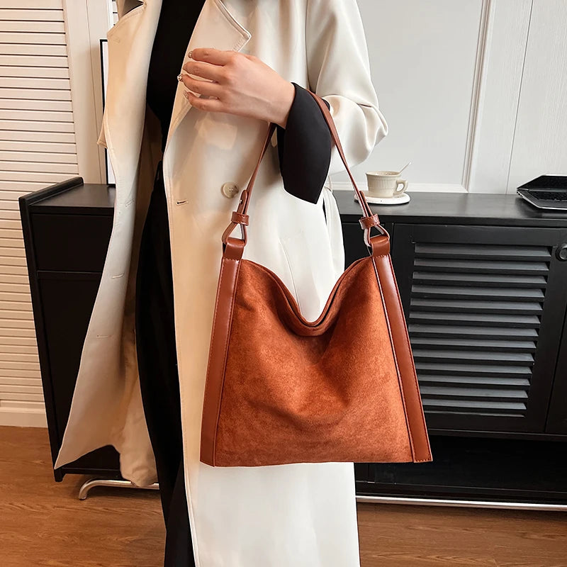 Winter Chic Leather Shoulder Bag