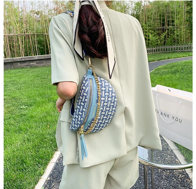 Woven Chest Crossbody Bag