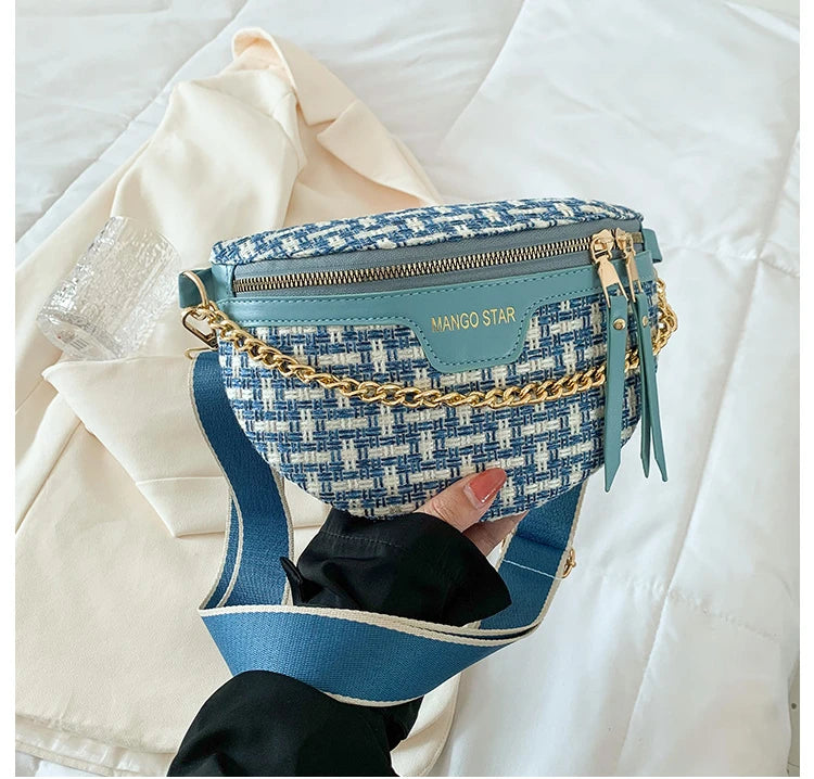 Woven Chest Crossbody Bag