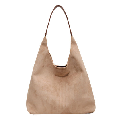 Retro Chic Suede Carryall - BAGMODA