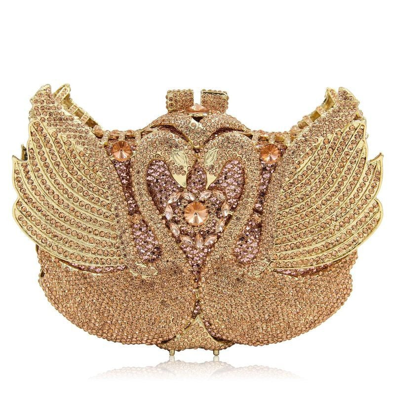 Swan Elegance Diamond Clutch