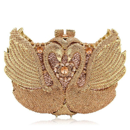 Swan Elegance Diamond Clutch - BAGMODA