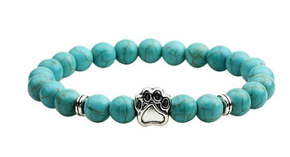 Hunde Katzenpfote Naturstein Lava Perlen Armbänder Elastisches Seil Mode Männer Frauen Unisex Armband Trendy Schmuck