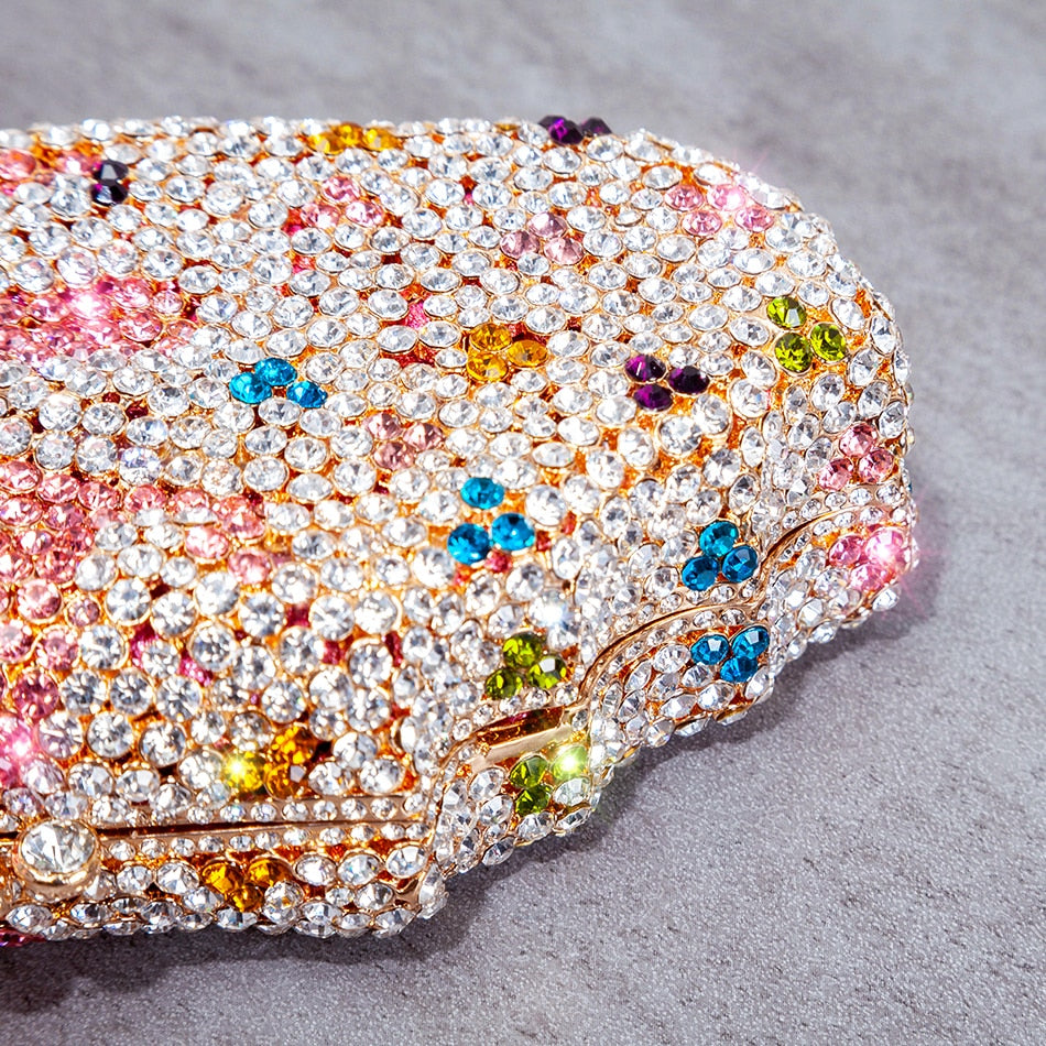 Ice Cream Shaped Diamond Clutch Bag