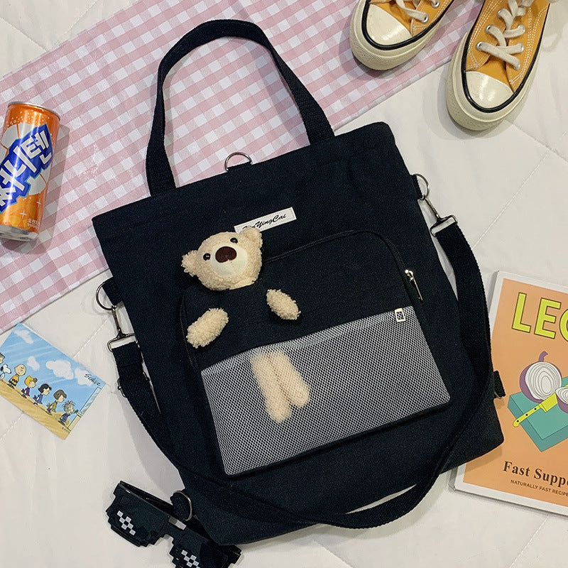 Bear Doll Multi-Purpose Canvas Bag