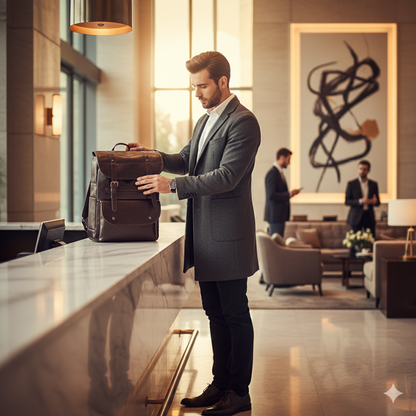 Mochila de viaje para ordenador de negocios retro para hombre