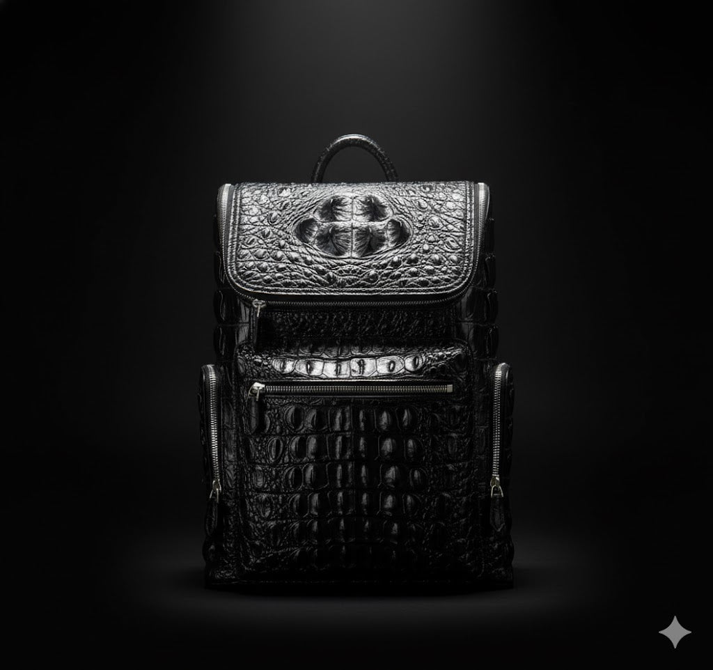 Kurayoshi_Handmade_crocodile_leather_Backpack