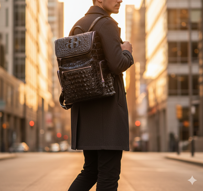 Kurayoshi Handmade crocodile leather Backpack