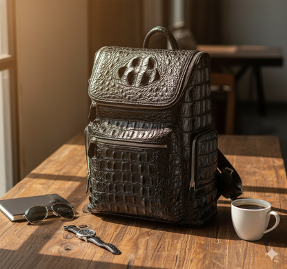 Kurayoshi Handmade crocodile leather Backpack