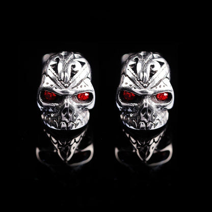 Retro Personalisierte Rote Augen Geisterkopf Totenkopf Ohrstecker Für Frauen