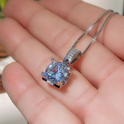 Nueva cadena clásica de clavícula con diamantes artificiales que combina con todo