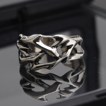 Thorn Herren Trendy Vielseitig Persönlichkeit Thorn Blumenring