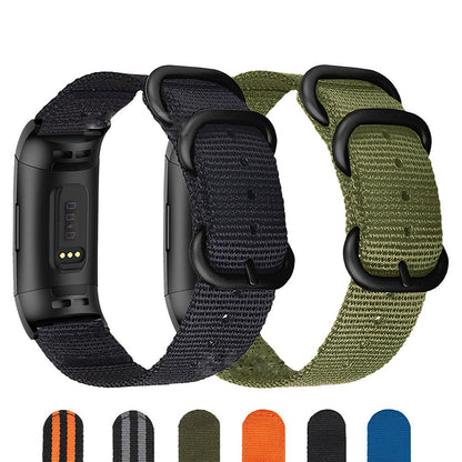 Einfacher All-Match-Nylon-Riemen mit drei Ringen und Schnalle