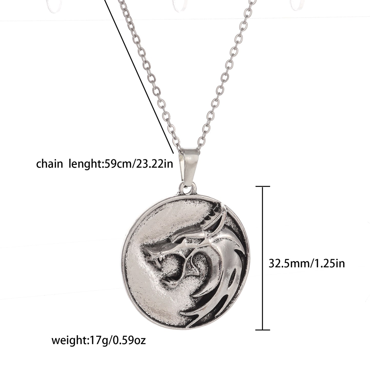 Hip Hop Friend Pendant Necklace Men's Hunter Wolf Head Totem