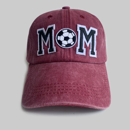 Retro Simple Football Mom Letter Bestickte Baseballkappe