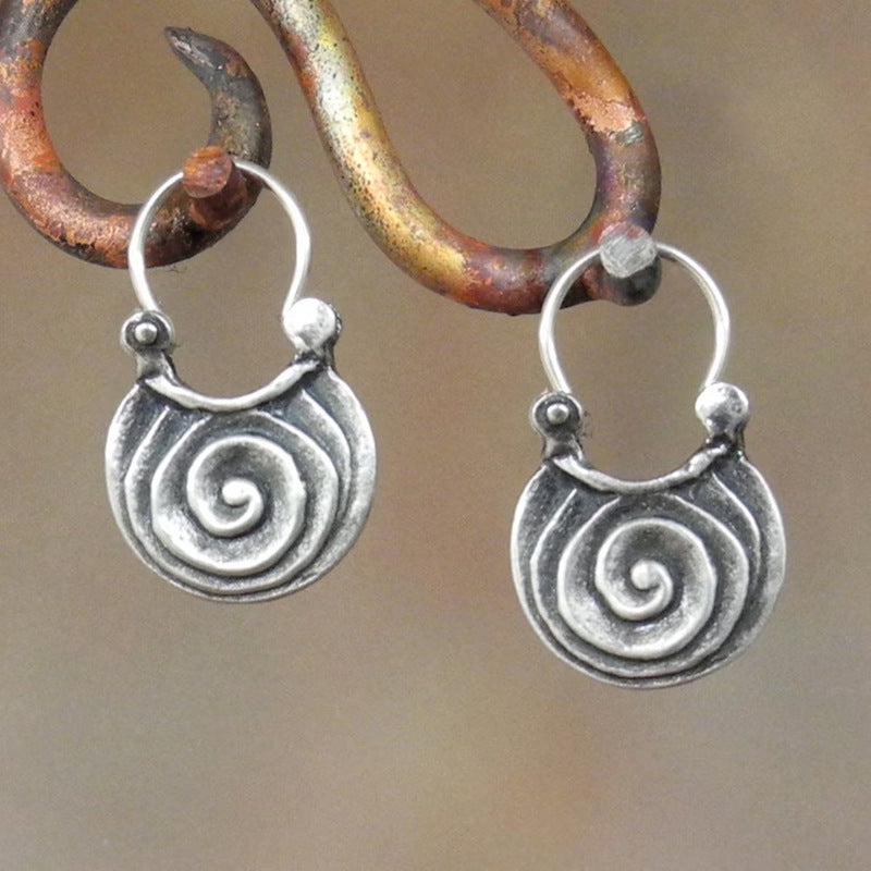 Simple Geometric Gypsy Curved Metal Earrings