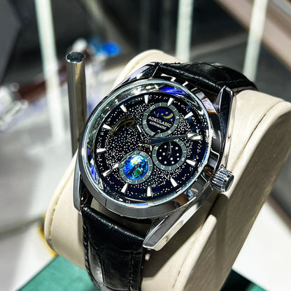 Reloj mecánico multifuncional completamente luminoso para hombre
