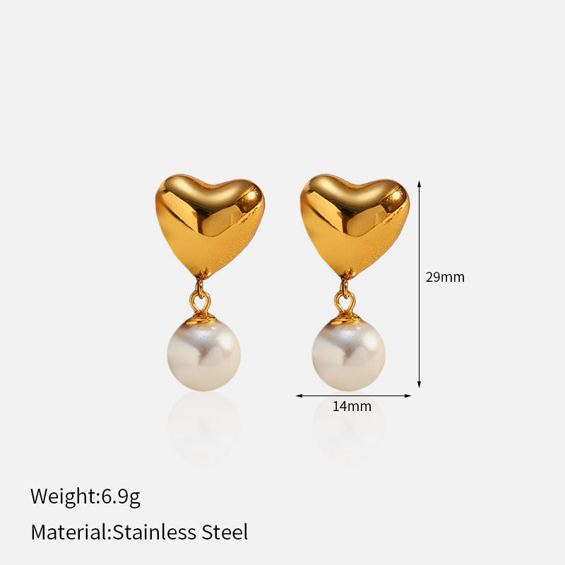 Ocean Style Anti-fading Minimalist Special-interest Design Stainless Steel Studs