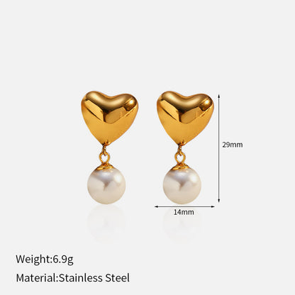 Pendientes de acero inoxidable con diseño minimalista, antidecoloración y estilo oceánico