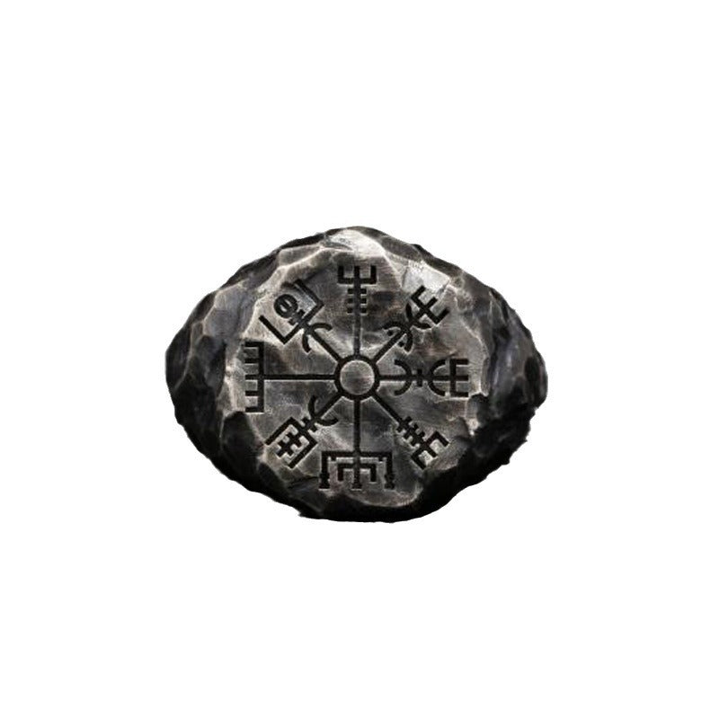 Rune Snowflake Compass Totem Men's Ring
