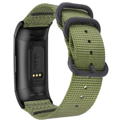 Einfacher All-Match-Nylon-Riemen mit drei Ringen und Schnalle