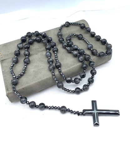 Collar para hombre con colgante de cruz religiosa